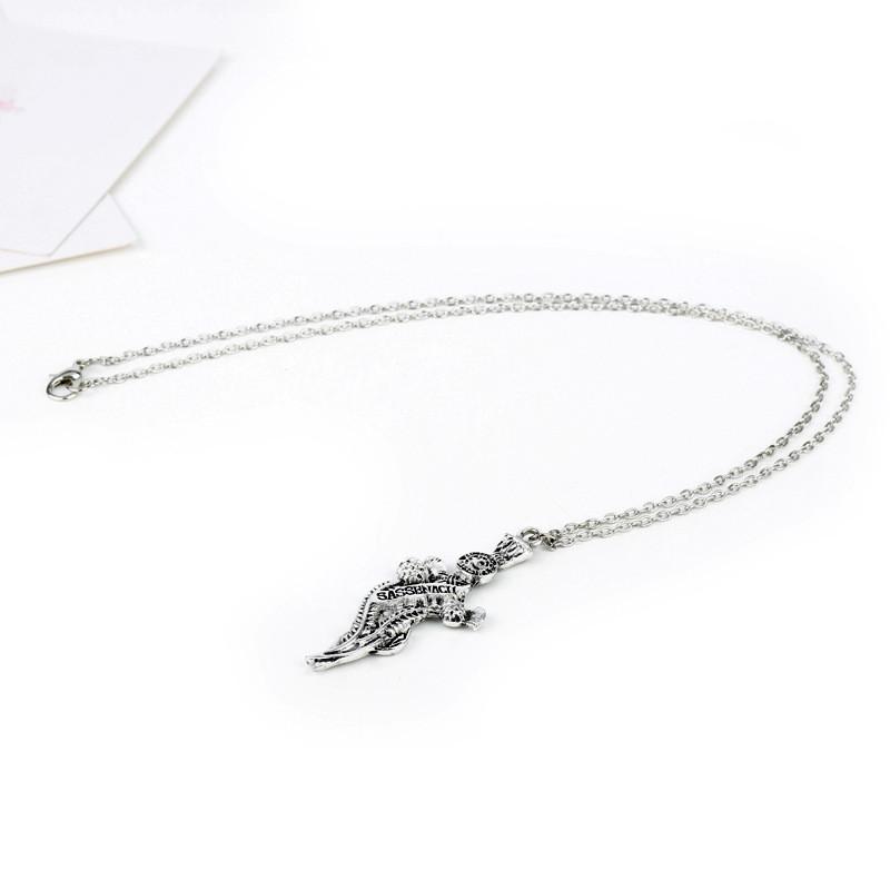 Sassenach Outlander Metal Necklace With Brass Finish For Gift Or Collection