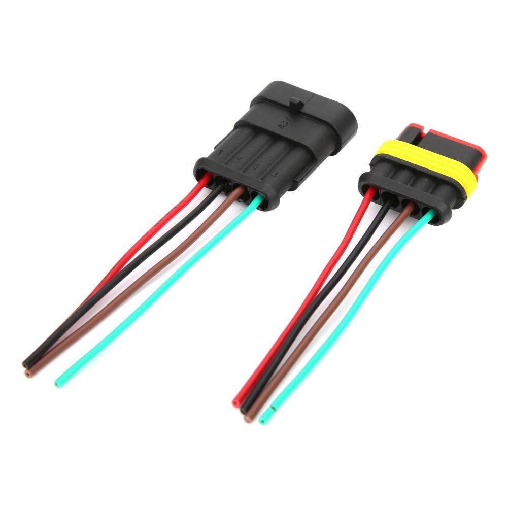 2 Sets 4Celsius5Celsius6 Pin Car Waterproof Electrical Connector Plug with Wire Cable