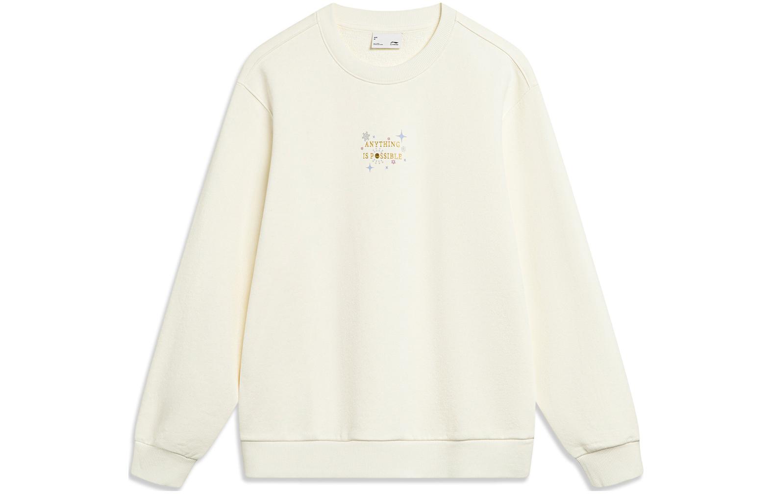 Li Ning Sports Life Collection Sweatshirt Women s Ecru AWDT818-1 2XL