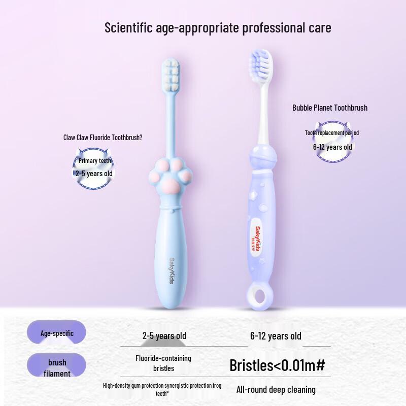 Saky Kids Paw Fluoride Toothbrush