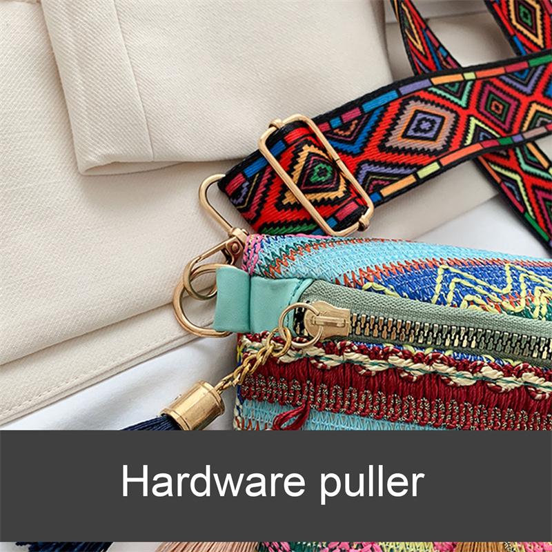 Pletené crossbody kabelky dámské střapcové ledvinky retro kožené tašky přes rameno