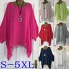 Size Plus Womens Summer T Shirt Kaftan Baggy Blouse Ladies Casual Tops Tunic
