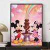 Disney Diamond Paint Mosaic Art Painting Kit Mickey Minnie Chocolate Fountain Rainbow Handmade DIY Home Decor