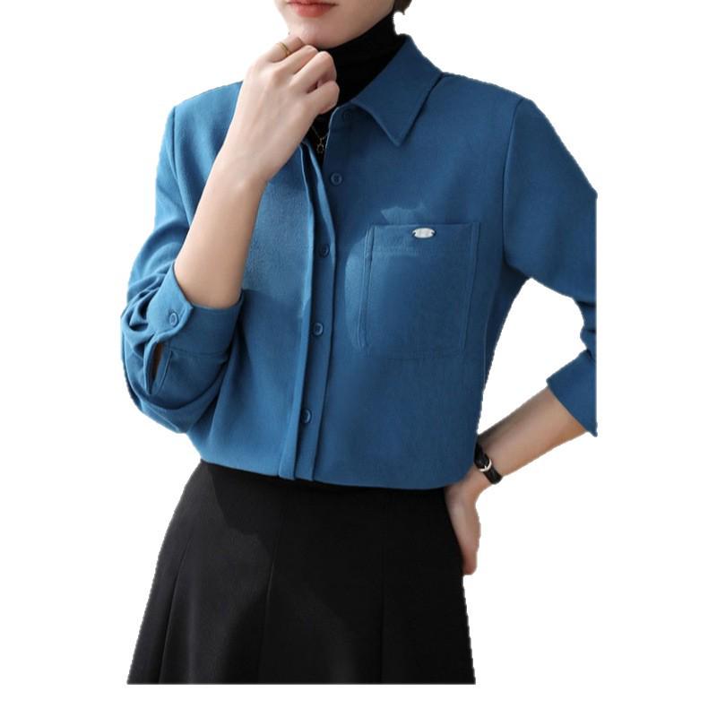 Women's Non-Iron Brushed Flannel Polo Shirt - Autumn/Winter 2025 Collection: Versatile Long Sleeve Base Layer