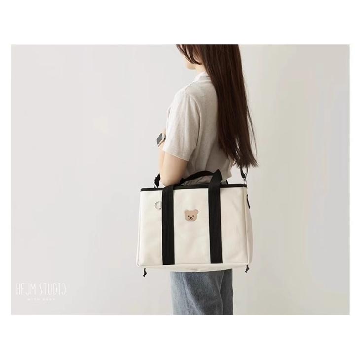 Korean INS Mommy Bag Large Capacity Bear Handbag New Lightweight Storage Mom Baby Bag