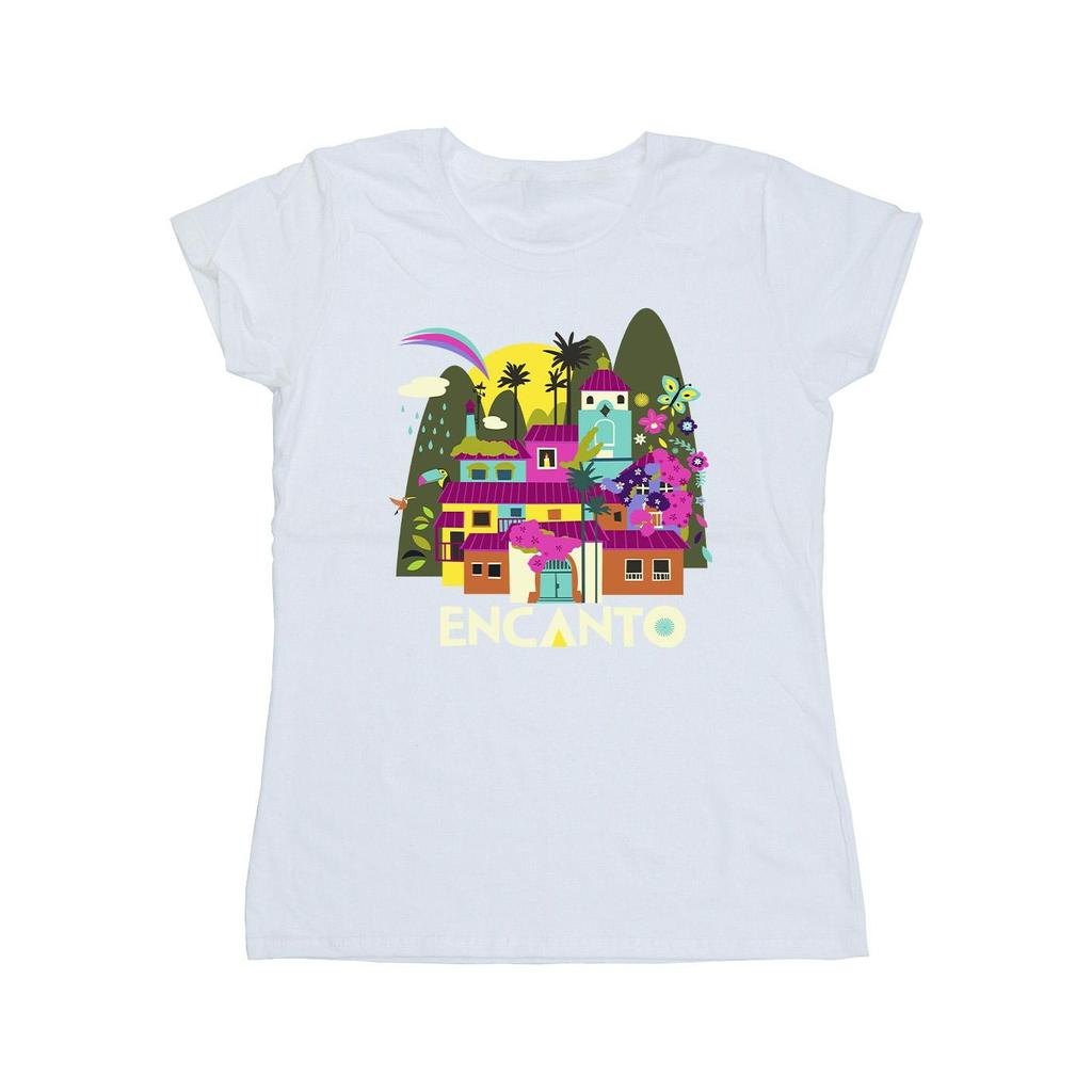 Disney T-shirt in Cotone Encanto Molte Case da Donna