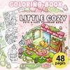 LITTLE COZY Adult Coloring Book Stress Relief 1pc with 22 Thick Paper Pages And Bold Designs No Batteries Required Ideal Gift