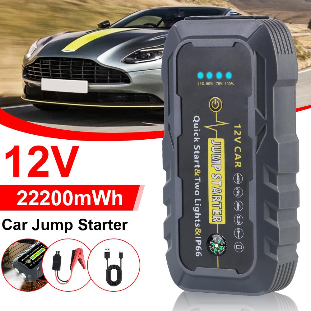 Portable Auto Starting Device Emergency Start 12V Power Bank Booster Car Jump Starter 22200mWh Car Battery Starter 3000A