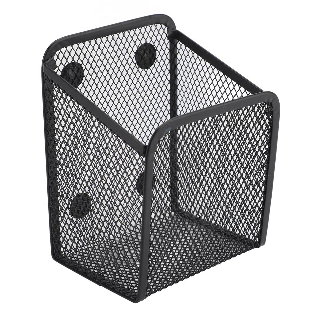 Magnetischer Stifthalter Multifunktionaler Metallgitter Schreibwaren Organizer Aufbewahrungskorb für Kühlschrank Whiteboard