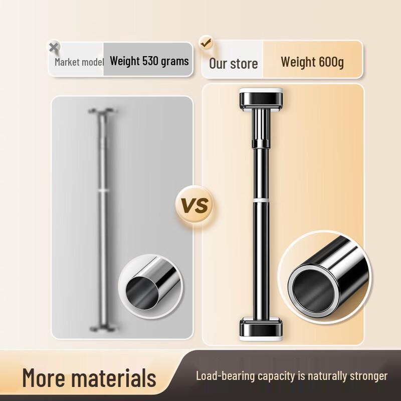 No-Drill Telescopic Rod for Drying & Curtains
