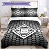 Parure de lit 3 pièces avec housse de couette (1*Housse de couette + 2*Taie d'oreiller, sans noyau), Ensemble de literie doux toutes saisons imprimé Borussia Mönchengladbach, Cadeau de décoration pour chambre à coucher à la maison