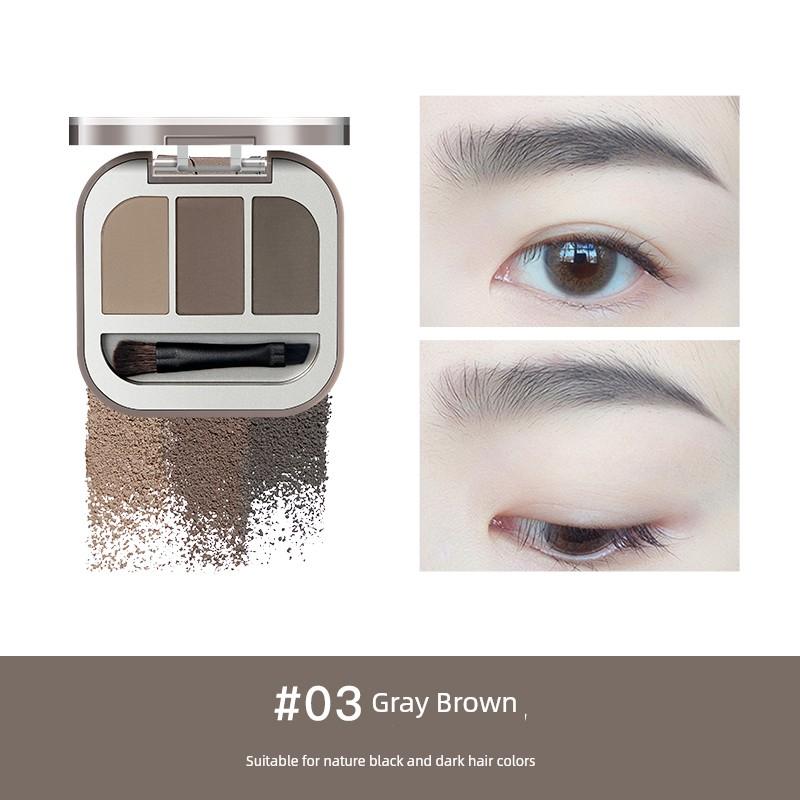 Judydoll Orange Three-Dimensional Shaping Eyebrow Powder Waterproof and Sweatproof Three-Color Natural Colorful Eyeliner for Beginners Flagship 443