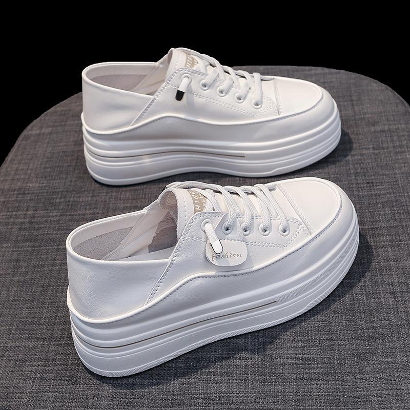 Summer New Thick Bottom Plate Shoes Casual Sneakers Two Wear Single Shoes