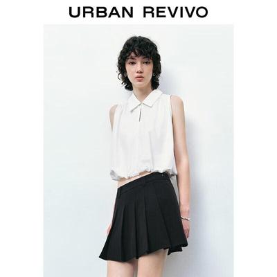 UR Women's Sleeveless Lapel Blouse Shirt