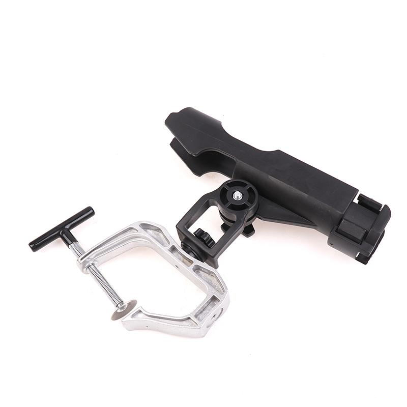 360° Nastavitelný držák rybářského prutu s velkým otvorem svorky, multifunkční držák prutu na loď, montáž na zábradlí pro jachty, kajaky