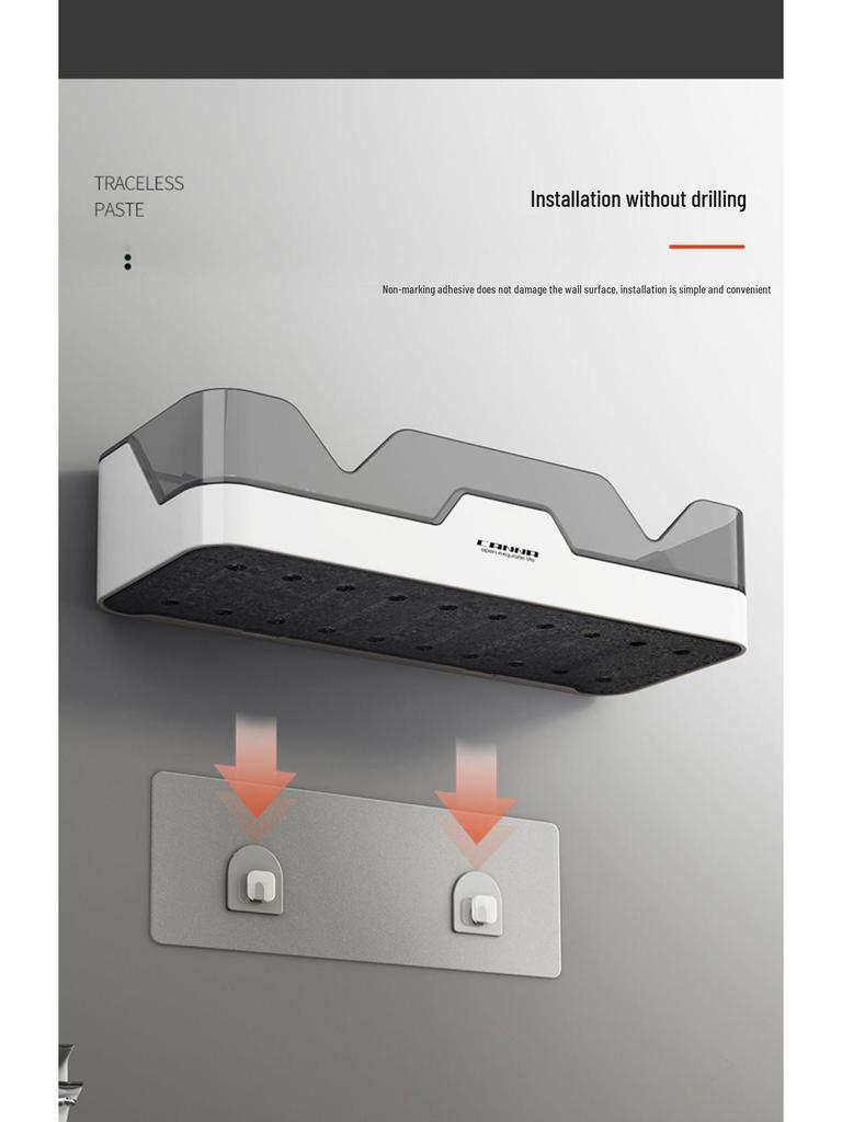 Nástěnný koupelnový sprchový organizér a úložná police bez vrtání