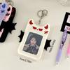 Bat Demon Cartoon Plush Photocard Holder Transparent Photo Protective Case Bus Card Holder  Outdoor