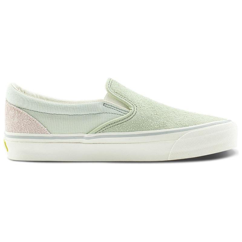 Vans Slip-On unisex classic versatile low-top skate shoes green and white VN000CTCBGK