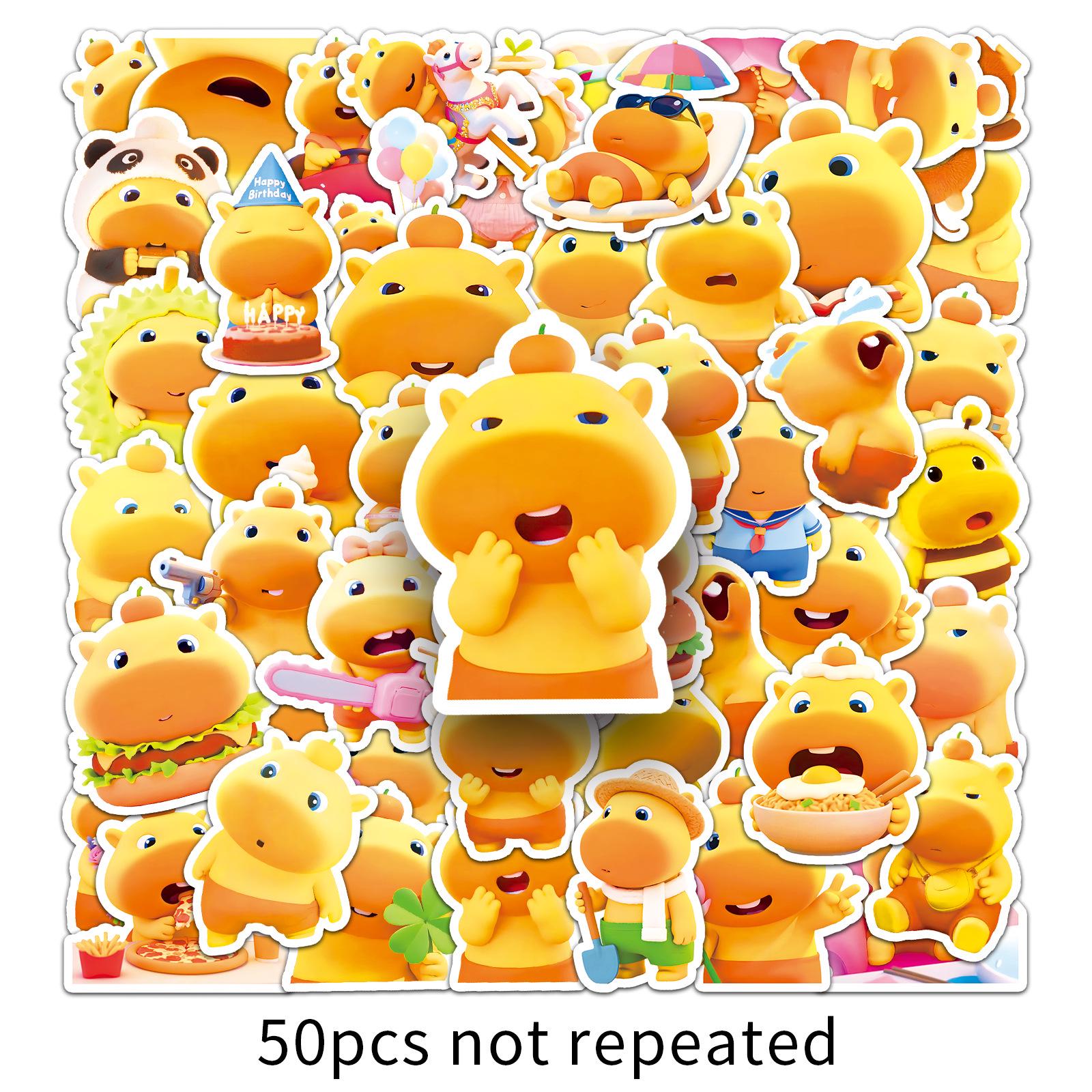 50 Capybara Lulu Graffiti Stickers: Creative, Trendy Decor for Scrapbooks & Speakers