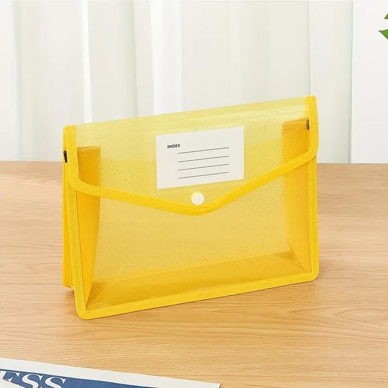 A4 Průhledná taška na dokumenty s patentním zapínáním, vodotěsná - Černá složka na dokumenty