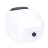 Motorcycle Top Case with Combination Lock ABS Waterproofing Tail Box Carrier Case for Electric Bike Scooter White