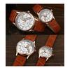 Romantic Couple Men's Women's Watch, Popular Leather Belt Heart-shaped Design Pair Watch Golden D-102