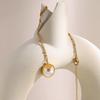 MamacitaSlay 316L Stainless Steel Zircon Shell Letter Pendant Necklace Party Waterproof Jewelry Women's Elegant Neck Jewelry