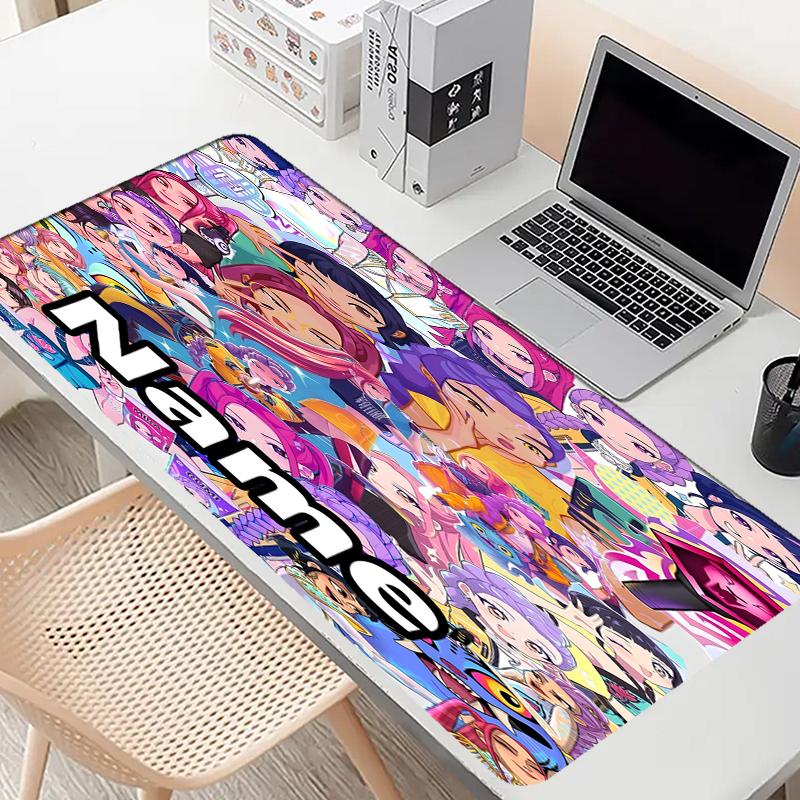 Tappetino per Mouse Personalizzato con Nome e Motivo Cacciatori di Demoni KPop, Tappetino da Scrivania per Laptop PC, Tappetino Decorativo per Scrivania per Casa, Tappetino per Tastiera, Regalo