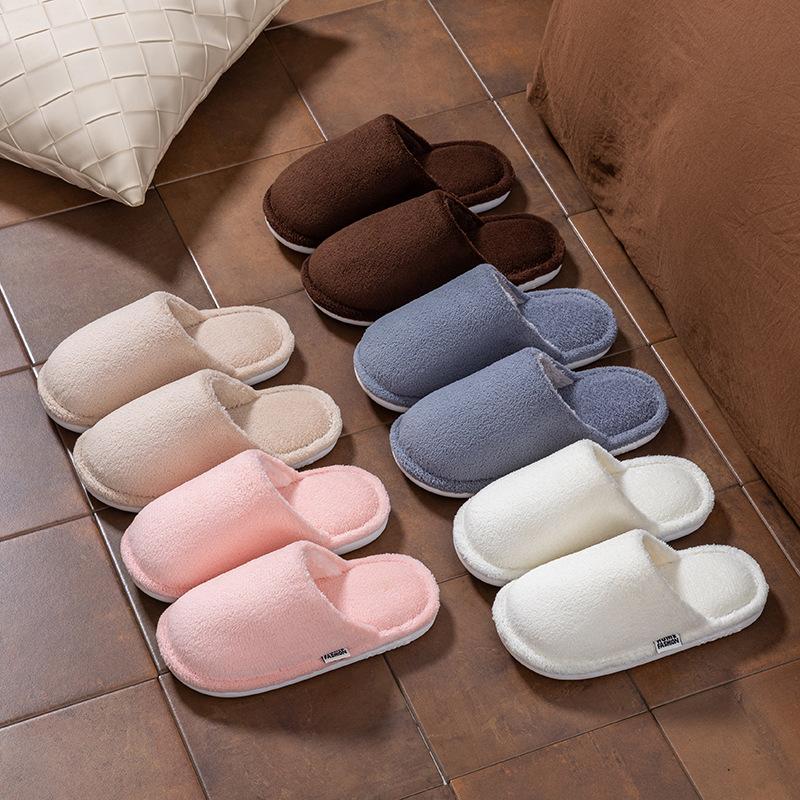 Cotton Slippers Warm Spring and Autumn Home Use Indoor Non-slip Cixi Couple Plush