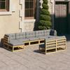 Day and Night - Day and Night Garden Furniture Set 9 Pieces and Cushions Solid Pine Wood