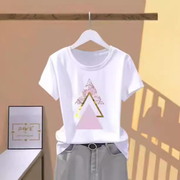 Modal women's printed flower sports fashion casual explosion short-sleeved T-shirt pattern T-shirt women's clothing oversized