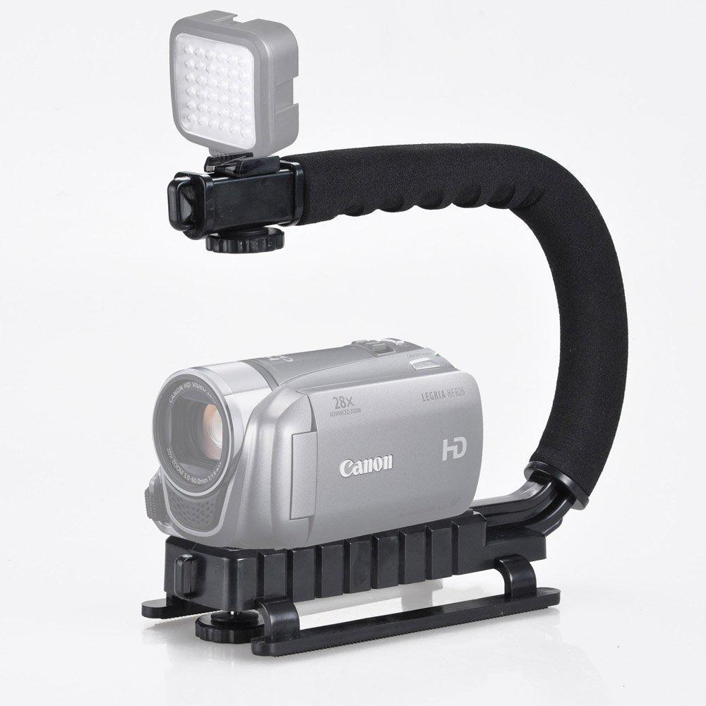 U-shaped DSLR Handheld Stabilizer with DV and C-shaped Bracket for Mobile and Flashlight