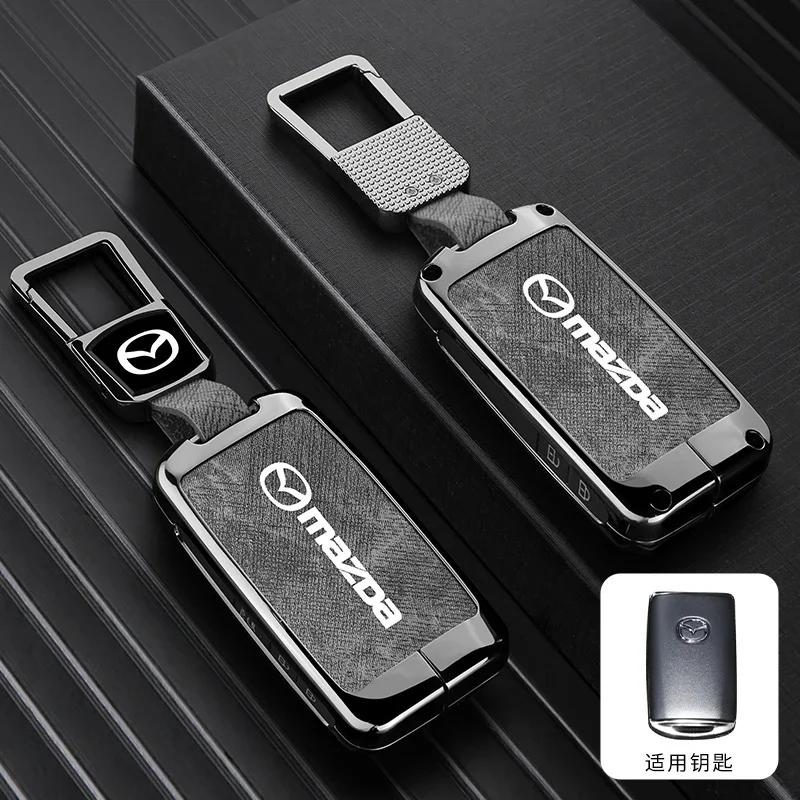 

2025 Hot Zinc alloy Car Key Case For Mazda 3 6 cx30 MX30 cx9 x9 cx5 x5 cx8 MX5 ss30 CX-4 CX-5 CX-8 Protector Keyless Fob Accesso
