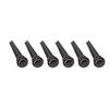 6Pcs Set Durable Brass Guitar Bridge Pins for Folk Guitars Replacement Parts(Black)