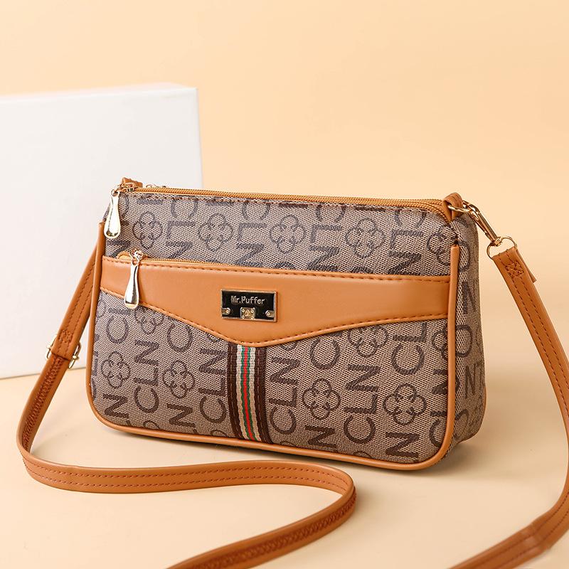 Retro Old-fashioned Bag Women's Bag Temperament Middle-aged Mother Bag Large Capacity Crossbody Underarm Bag Women