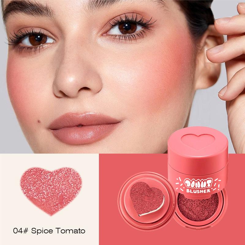 6 Farben Love Air Cushion Liquid Blush Face Lip Universal Natural Nude Matte Velvet Blush Makeup Geschenk für Frauen