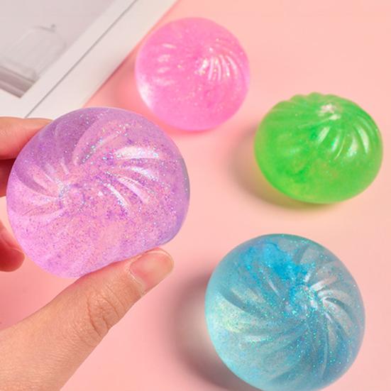 Bun Squeeze Toy Slow-Rising TPR Fidget for Stress Relief Cute Food-Themed Decompression Gadget for Kids Adults Portable Novelty Gift for