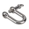 M4/M5/M8/M10/M12 304 Stainless Steel D Type Shackle Short Paragraph Rigging 1/4 Inch Shackle Hooks Boat Rigging Hardware