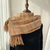 Scarf Women's Autumn and Winter New Color Plaid Warm Thickened Scarf Imitation Cashmere Fringed Shawl