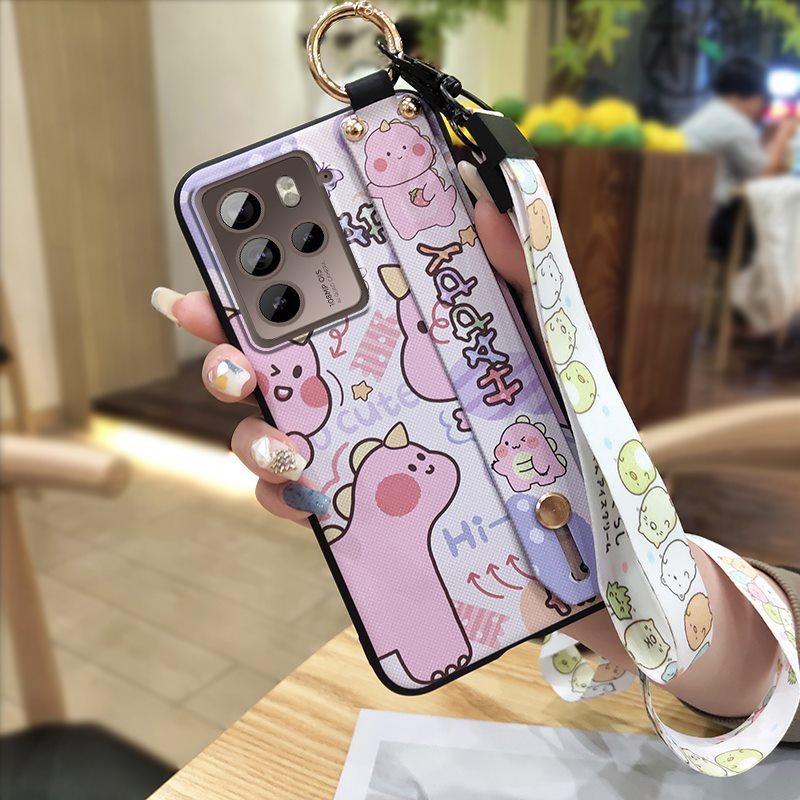 Anti-knock Wristband Phone Case For HTC U23 Pro/U23 Back Cover Anti-dust Phone Holder Cartoon Wrist Strap Dirt-resistant