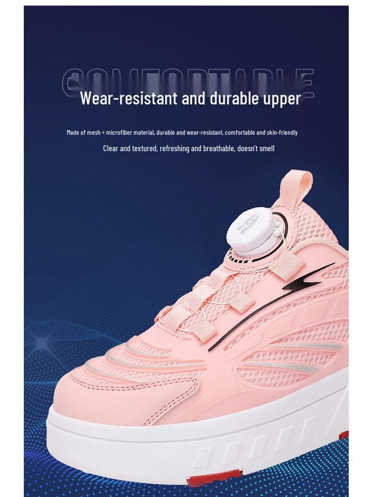 Dingjian 4-Wheel Deformation Roller Skates for Kids - Boys and Girls