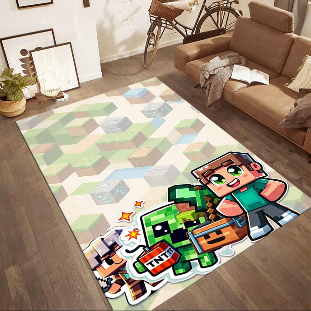 Minecraft 68 Area Rug Suitable for Outdoor Playrooms Study room Foyer Antislip Carpet Decorate Offices Luxury Gift for Birthday, Christmas, Wedding