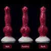 Big Knot Dog Dildo s prísavkou pre ženy Sexy hračky Zvieracie lesklé špirálovité vzory Flexibilný análny kolík Silikónový sexshop