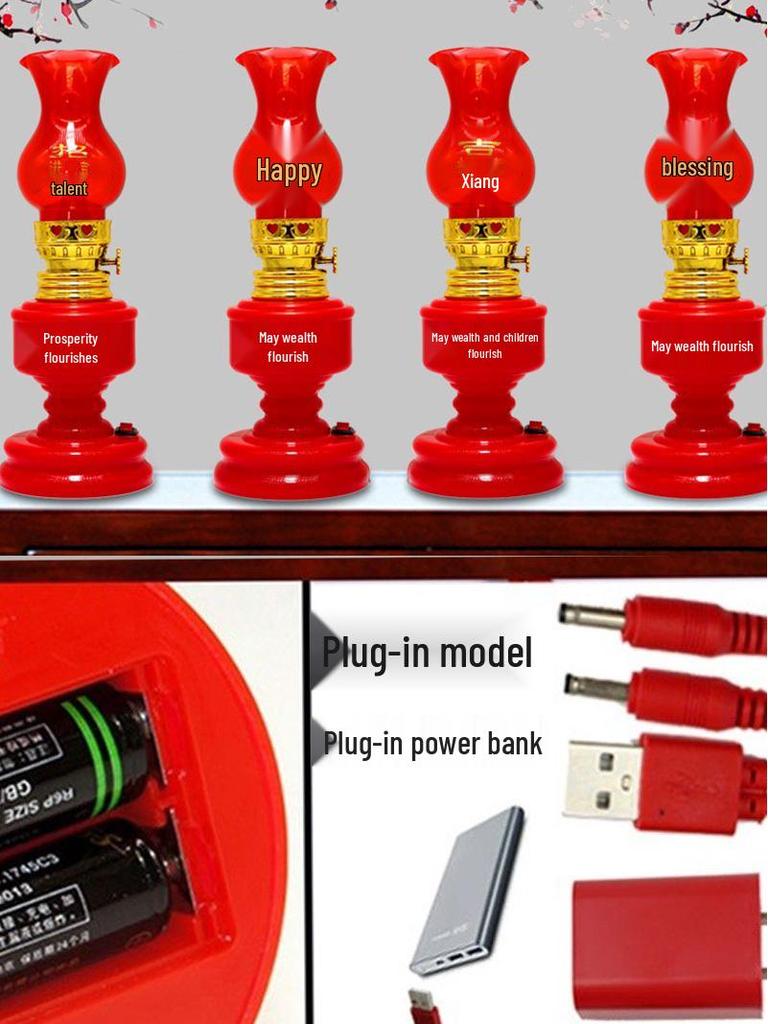Neue Einzug-Doppelglück Steckerleuchten - Hochzeits- & Einweihungs-Petroleumlampen-Stil.