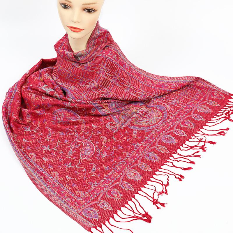 Autumn and Winter Retro Cape Shawl Bohemian Light Luxury Long Scarf Women's Scarf Accessories