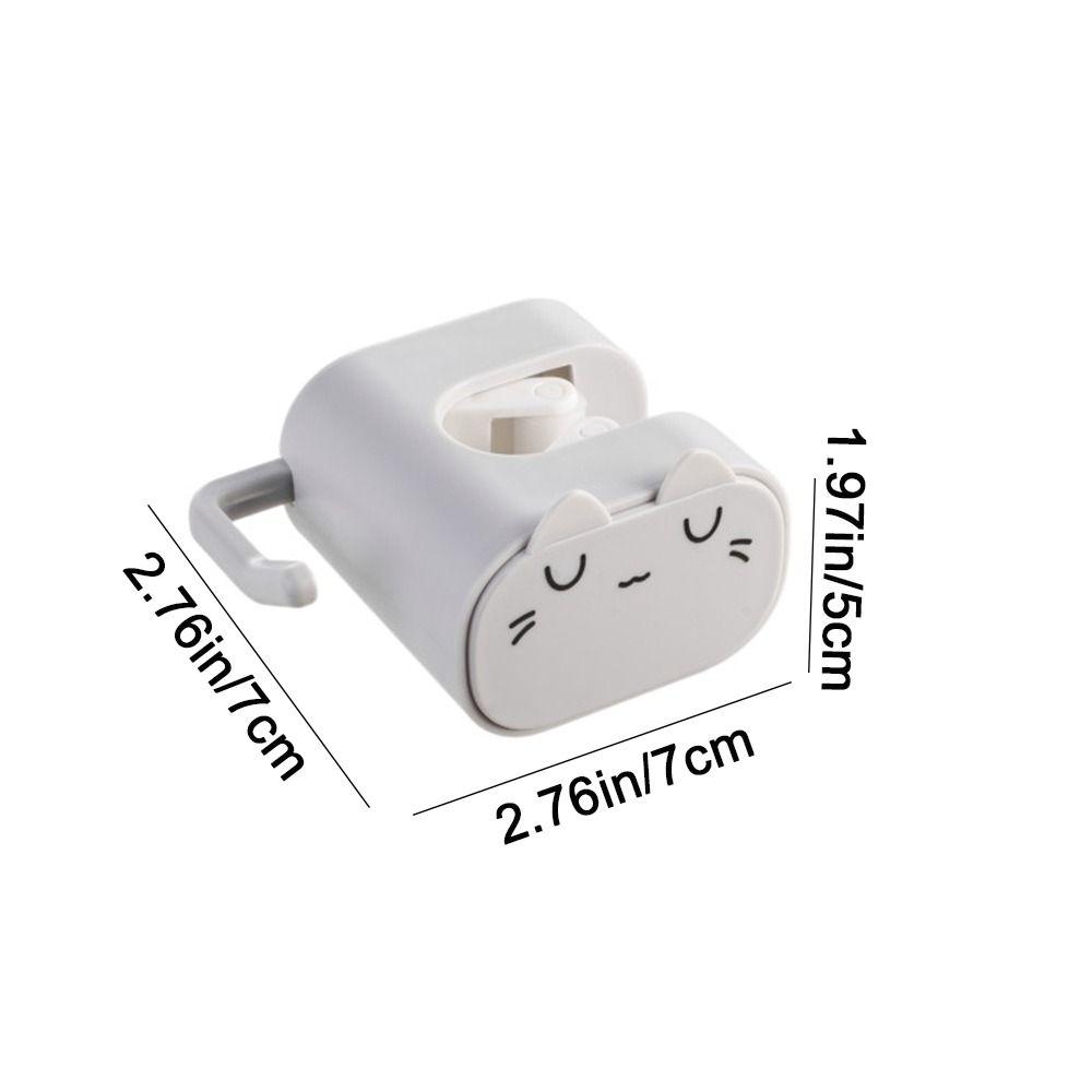 Cartoon Cat Wall Hanging Mop Broom Waterproof Toilet Storage Rack Fixed Mop Rack  for Household серый