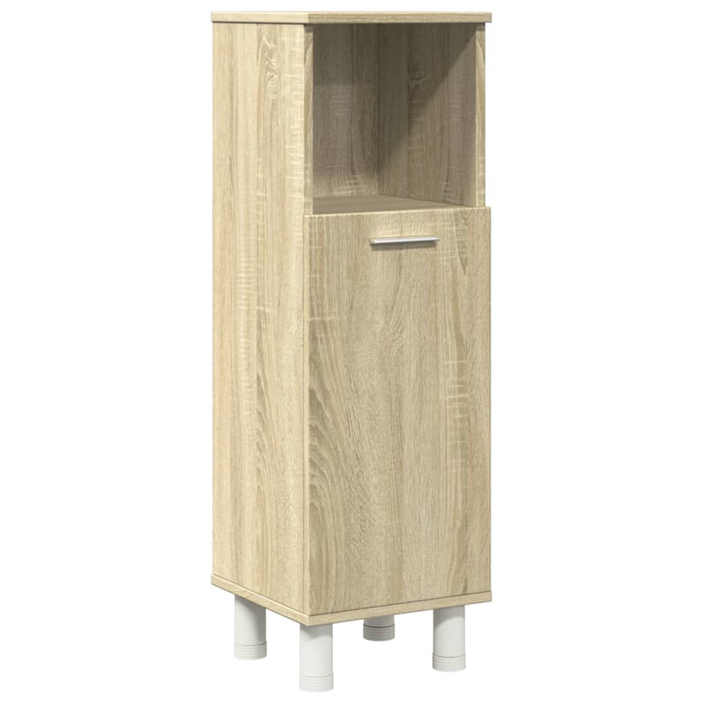 3 Piece Bathroom Furniture Set Sonoma Oak Particleboard