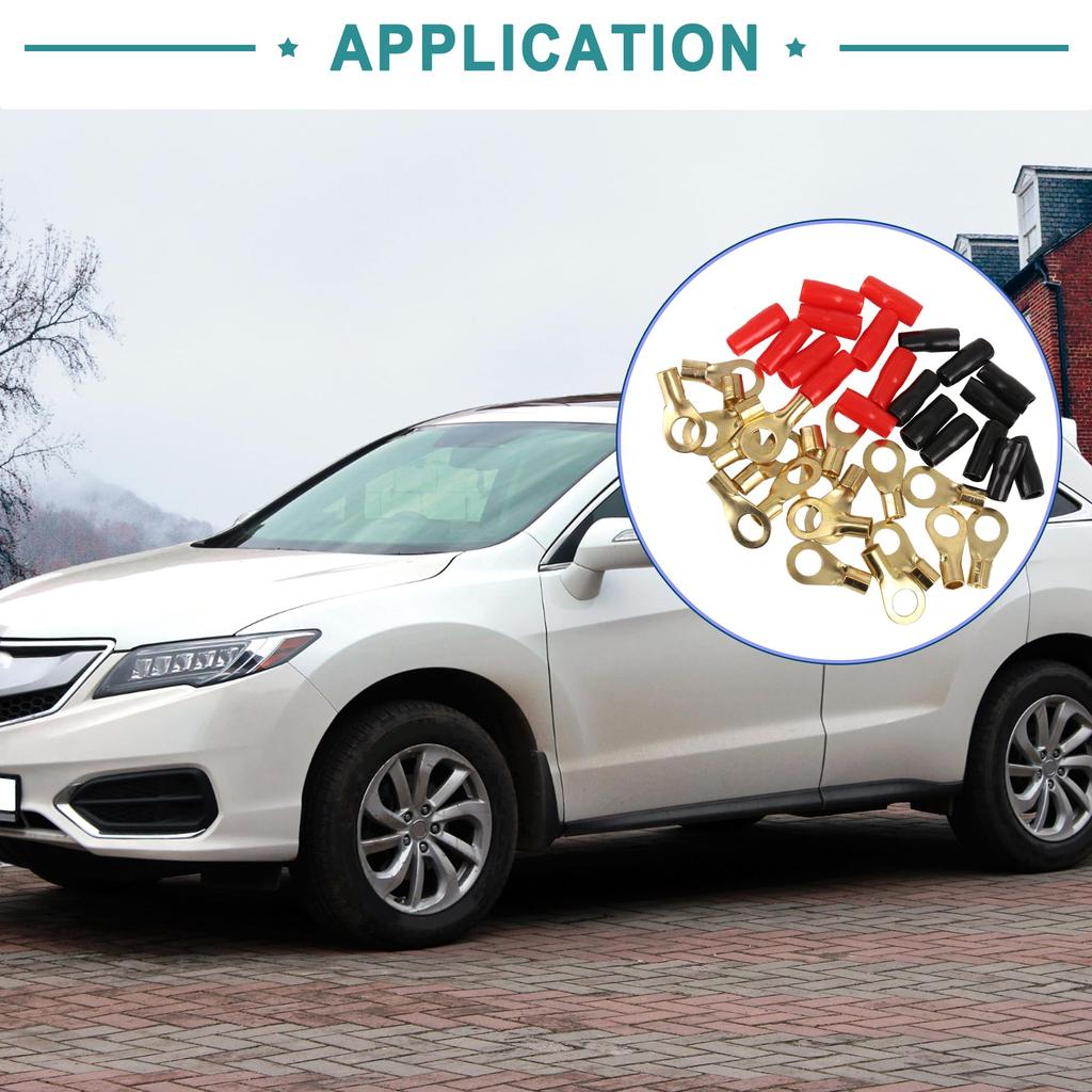 ACROPIX 10 Positive and 10 Negative 8 Gauge AWG Clin Fling Terminal Connector Fitting Kit - Pack of 10