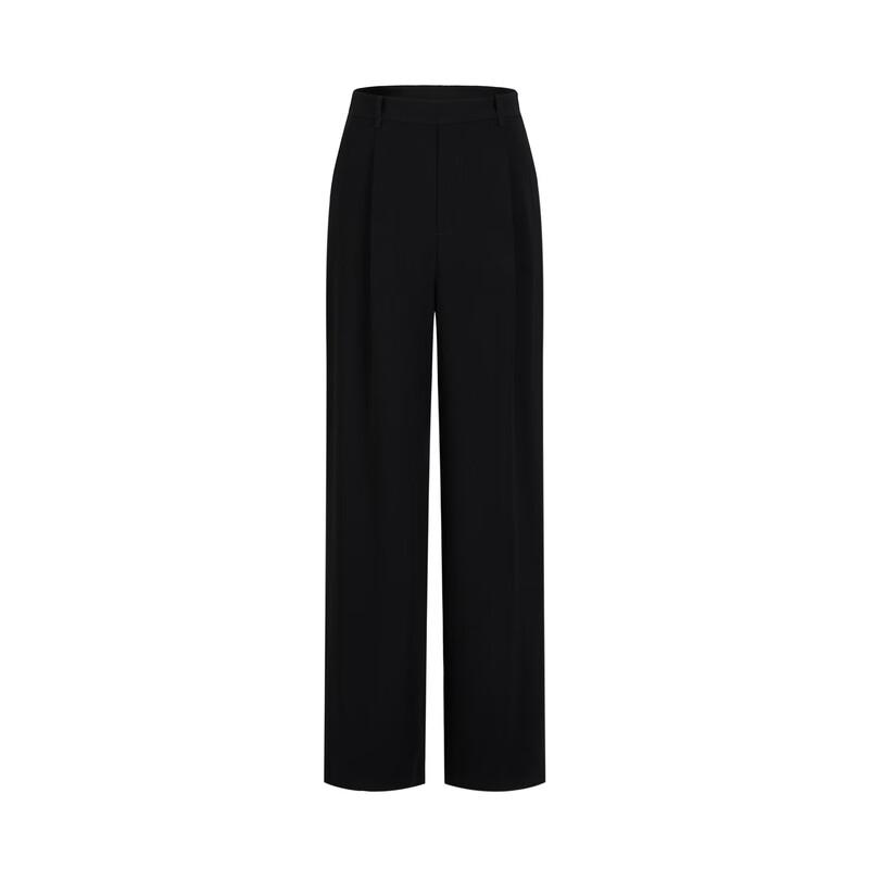 Juzza & Annacoco Women's Elegant Drape Wide-Leg Trousers