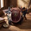 Tricorn Hat with Feathers Distressed Leather Weathered Vintage for